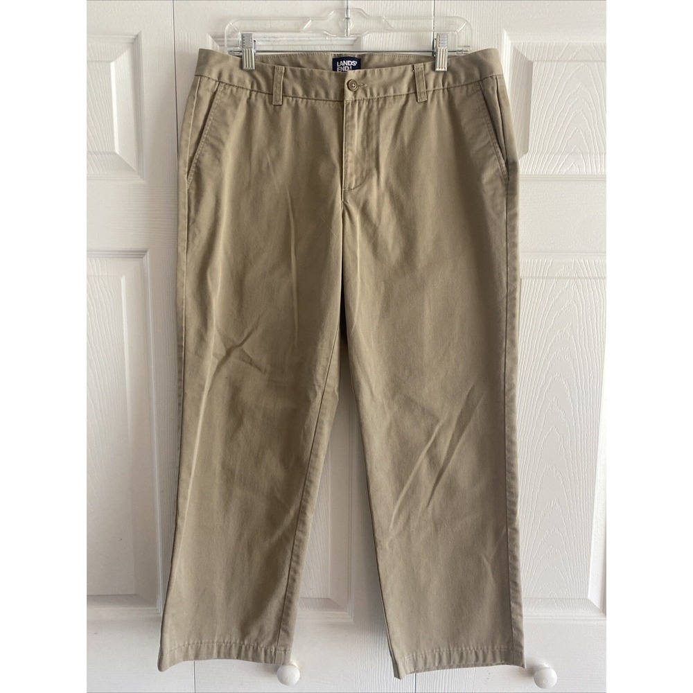 Lands End School Uniform Khaki Pants Size 12 Women's
